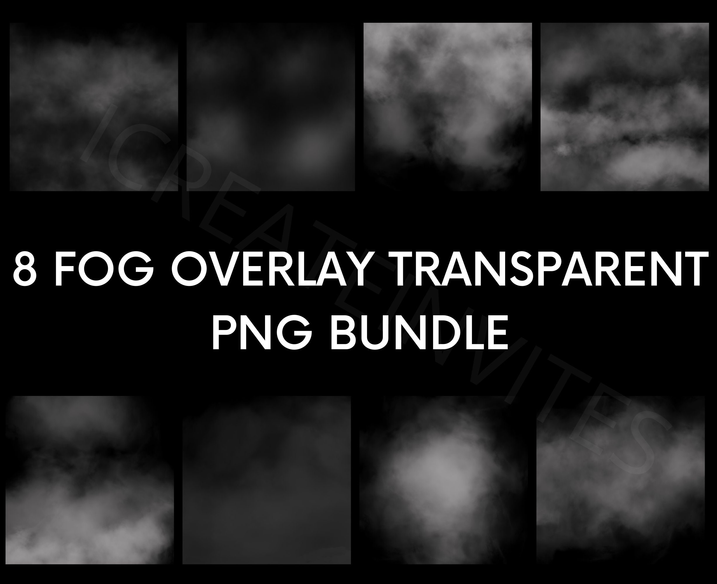 Fog Overlay Smoke Overlays Transparent Background Png Bundle - Etsy