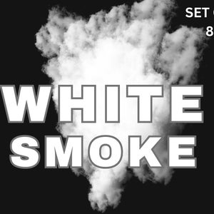 White smoke cloud png transparent background bundle of 8