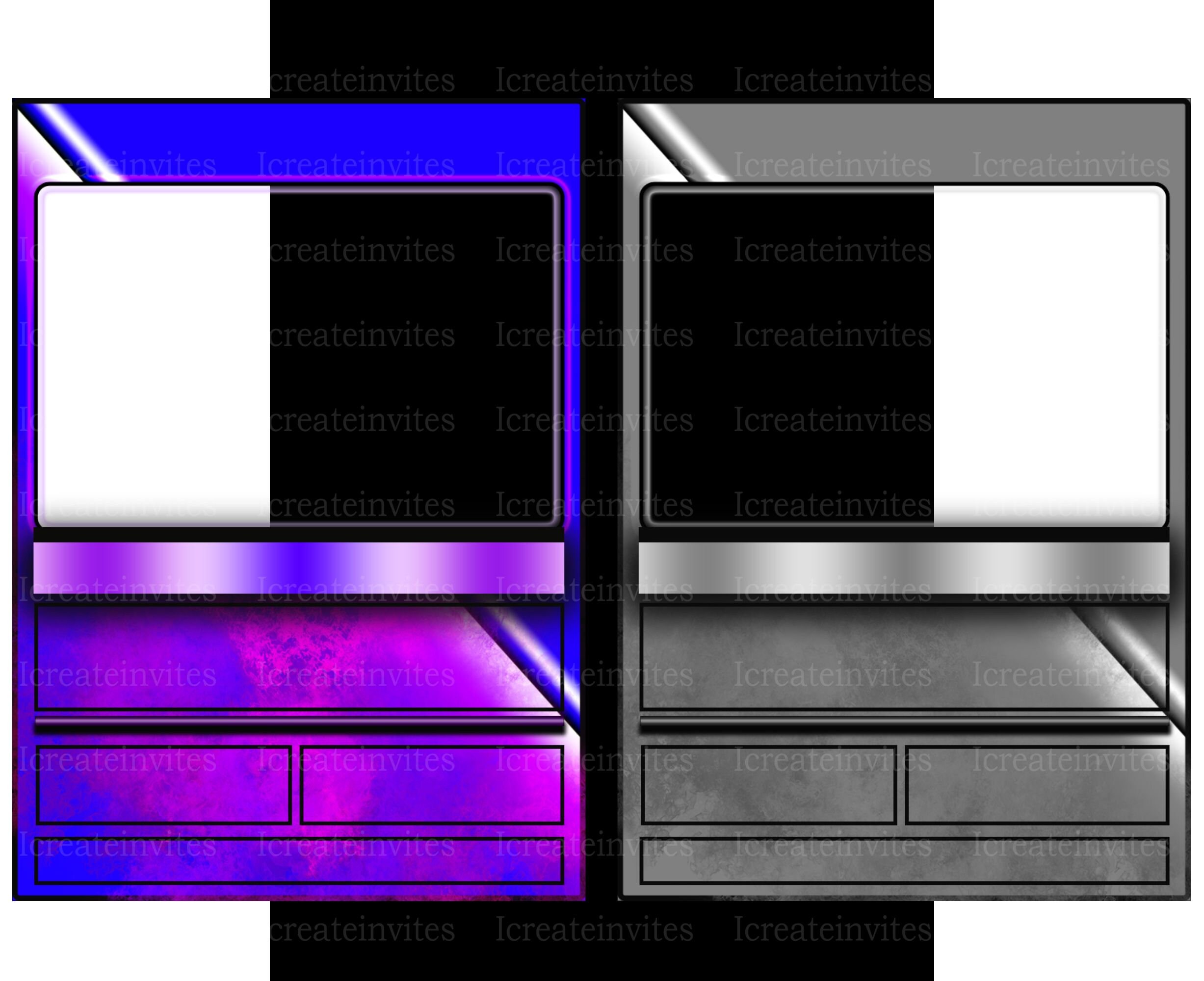 Blank Trading Card Template Transparent Background Png File Set of 13