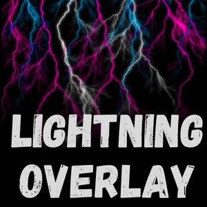 Realistic Sky Lightning photo overlay pack transparent background png file set 4