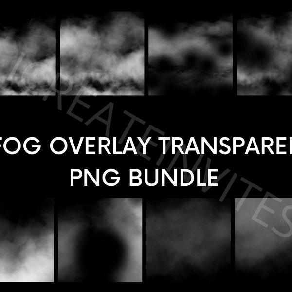 Fog overlay transparent background png bundle