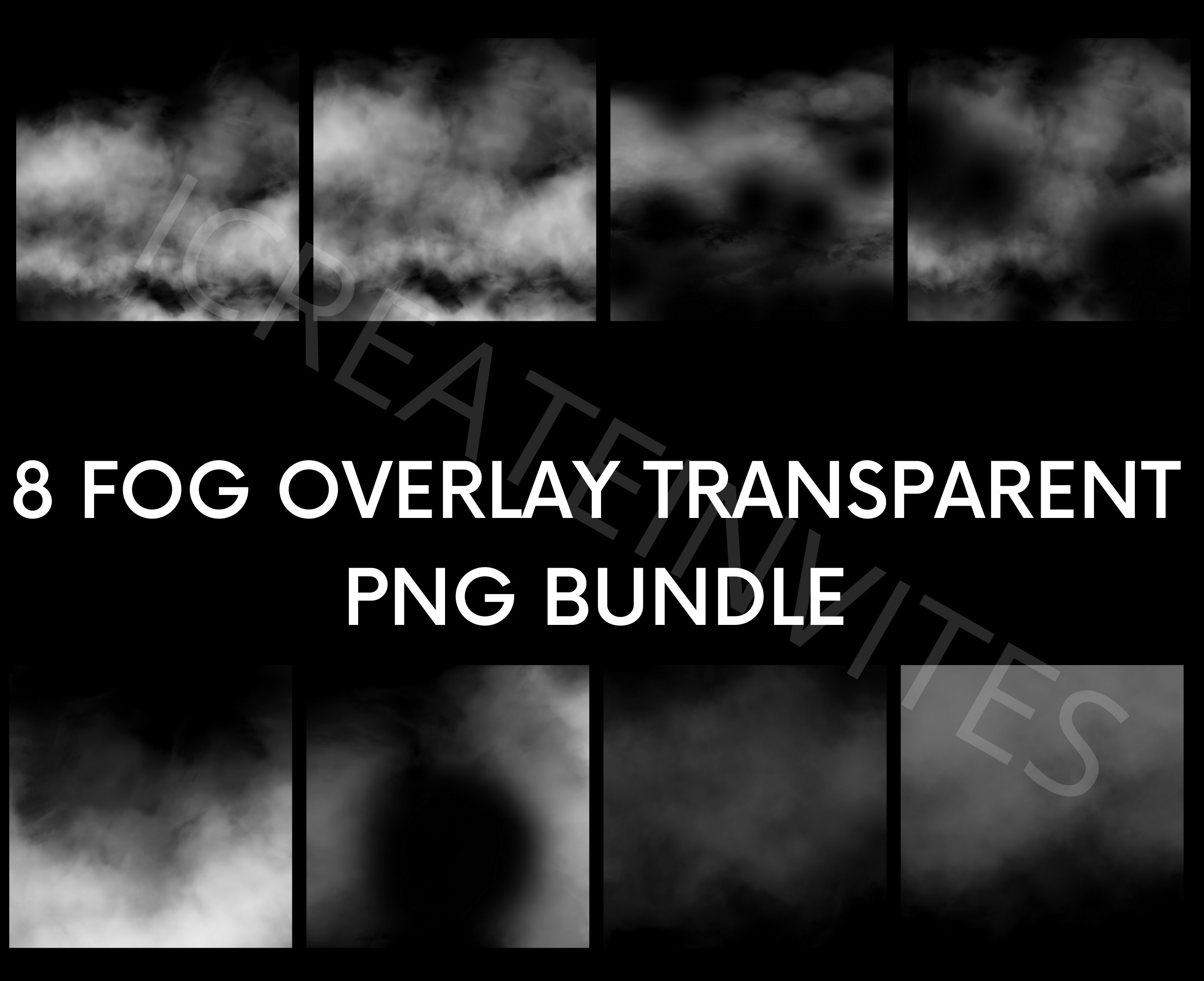 Fog Overlay Transparent Background Png Bundle - Etsy