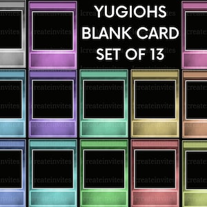 Tarjeta mtg en blanco Tarjetas YUGIOHS Conjunto de archivos PNG de 13
