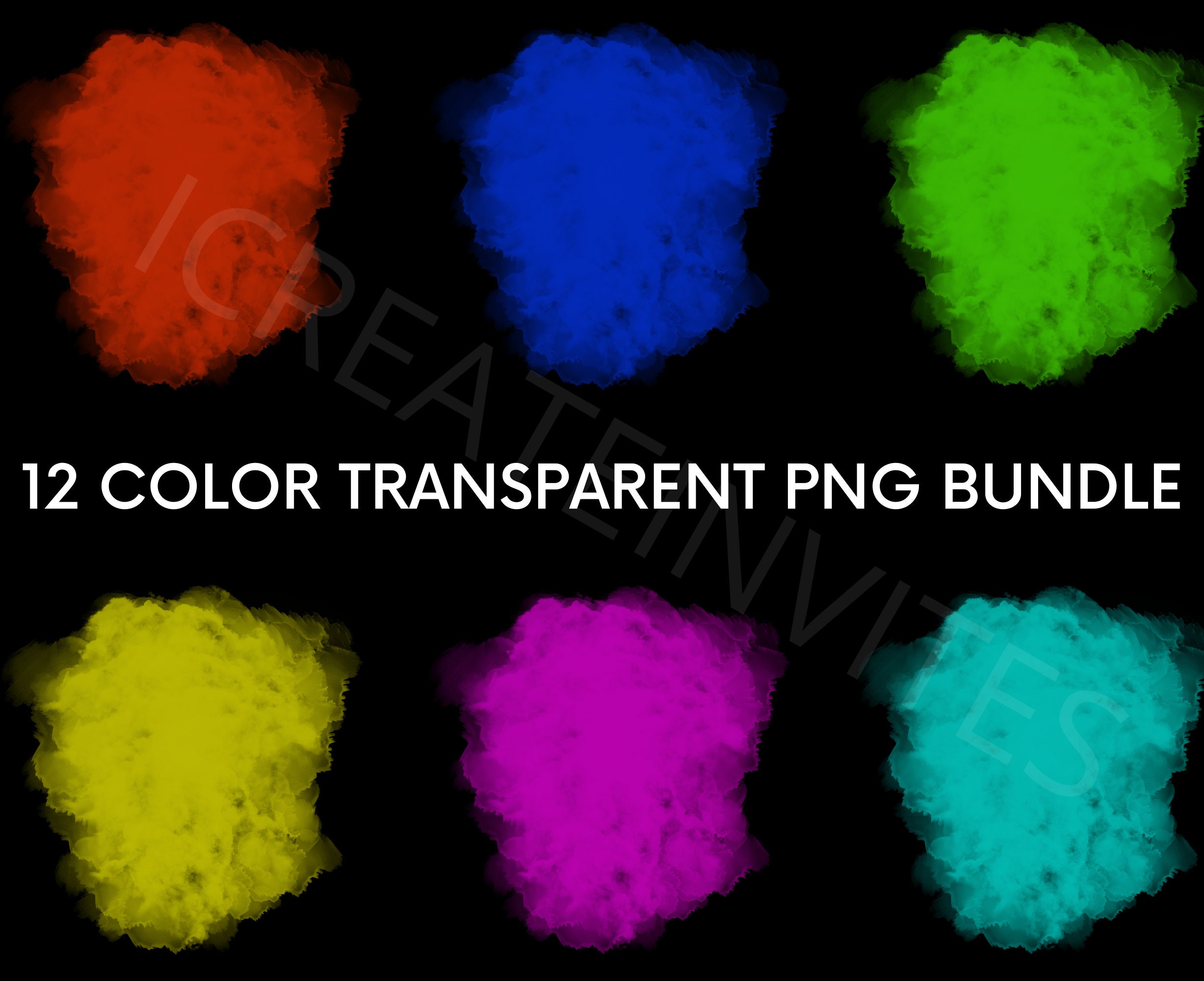 Smoke Png Smoke Bomb Transparent Background Bundle of 12 Color - Etsy