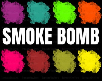Smoke png smoke bomb overlay bundle transparent background file set of 9
