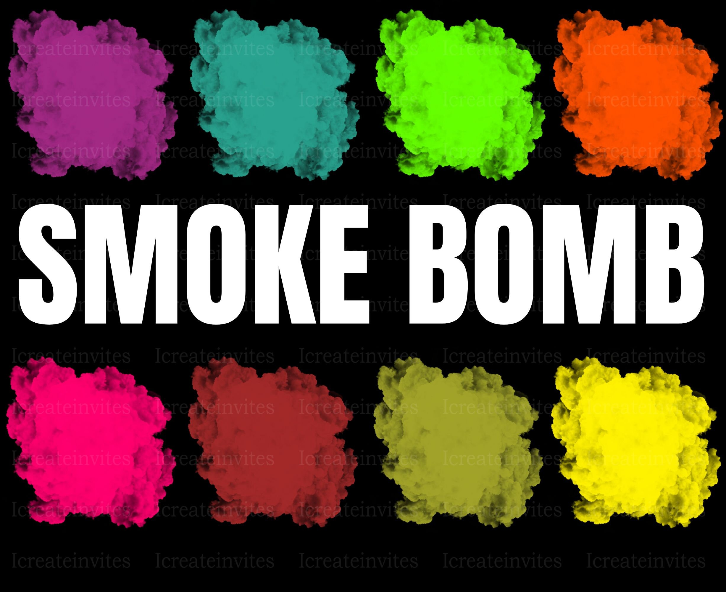 Smoke Cloud Colour Smoke Bomb Overlay Bundle Transparent Background Png