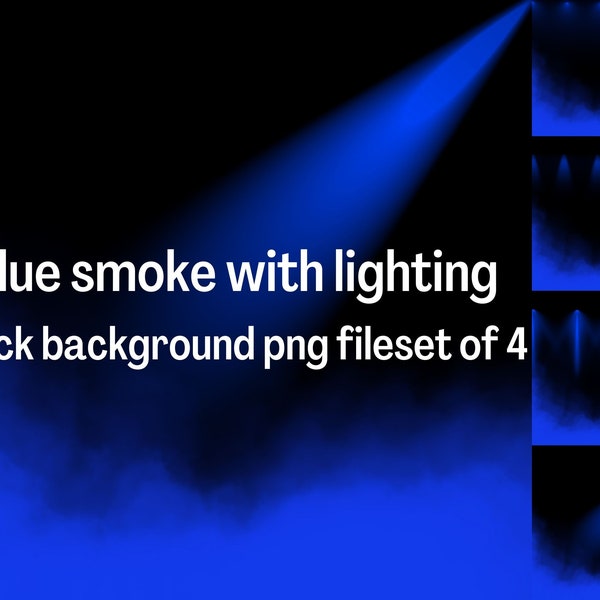 Blue smoke backdrop stage light with smoky background set of 4