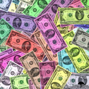 Multicolor Dollarschein Geld digitales Papier jpeg