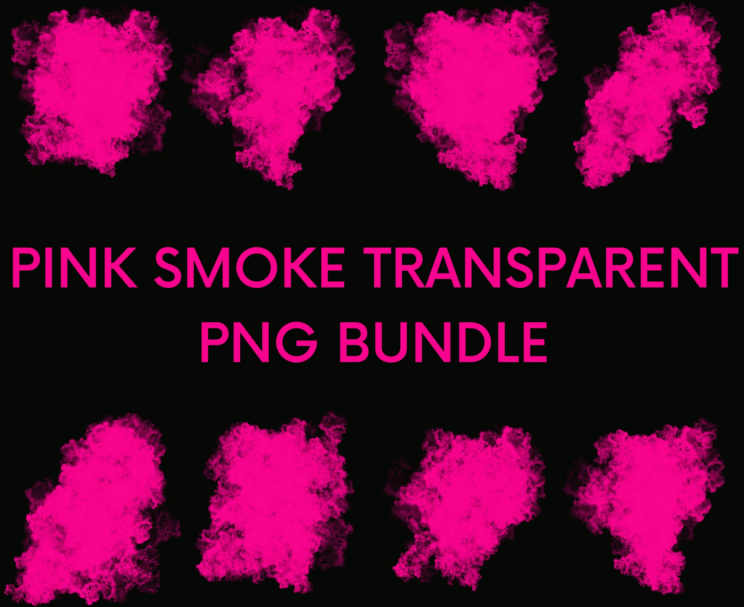 Pink and Blue Smoke Bombs Overlays - Design Cuts