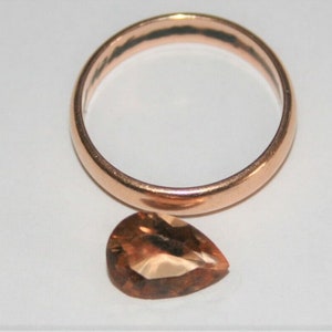 Natural Loose Gemstone Pear Shaped Faceted Sherry Topaz 7x10.5mm 2.6ct tpz07J