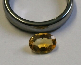 Natürlicher Gelber Citrin Edelstein 5 x 8 mm Lose Oval Schliff facettiert 0,8ct Edelstein Ci47o