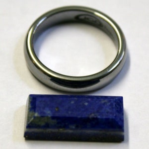 Natural Lapis Lazuli Loose Gemstone 19x9mm - Gem Baguette Cabochon Large 11ct La38F
