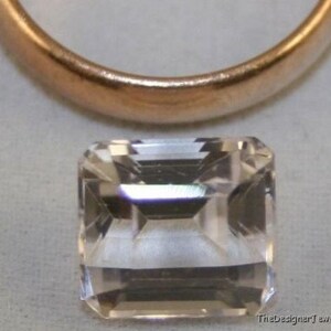 Natural Loose Gemstone White Spodumene 9x10mm Faceted Octagon Gem 5.35ct Ku18n