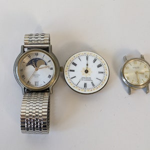 Job Lot of 3 Antique And Vintage Swiss Watch Movements For Spares Repairs NV91 A4