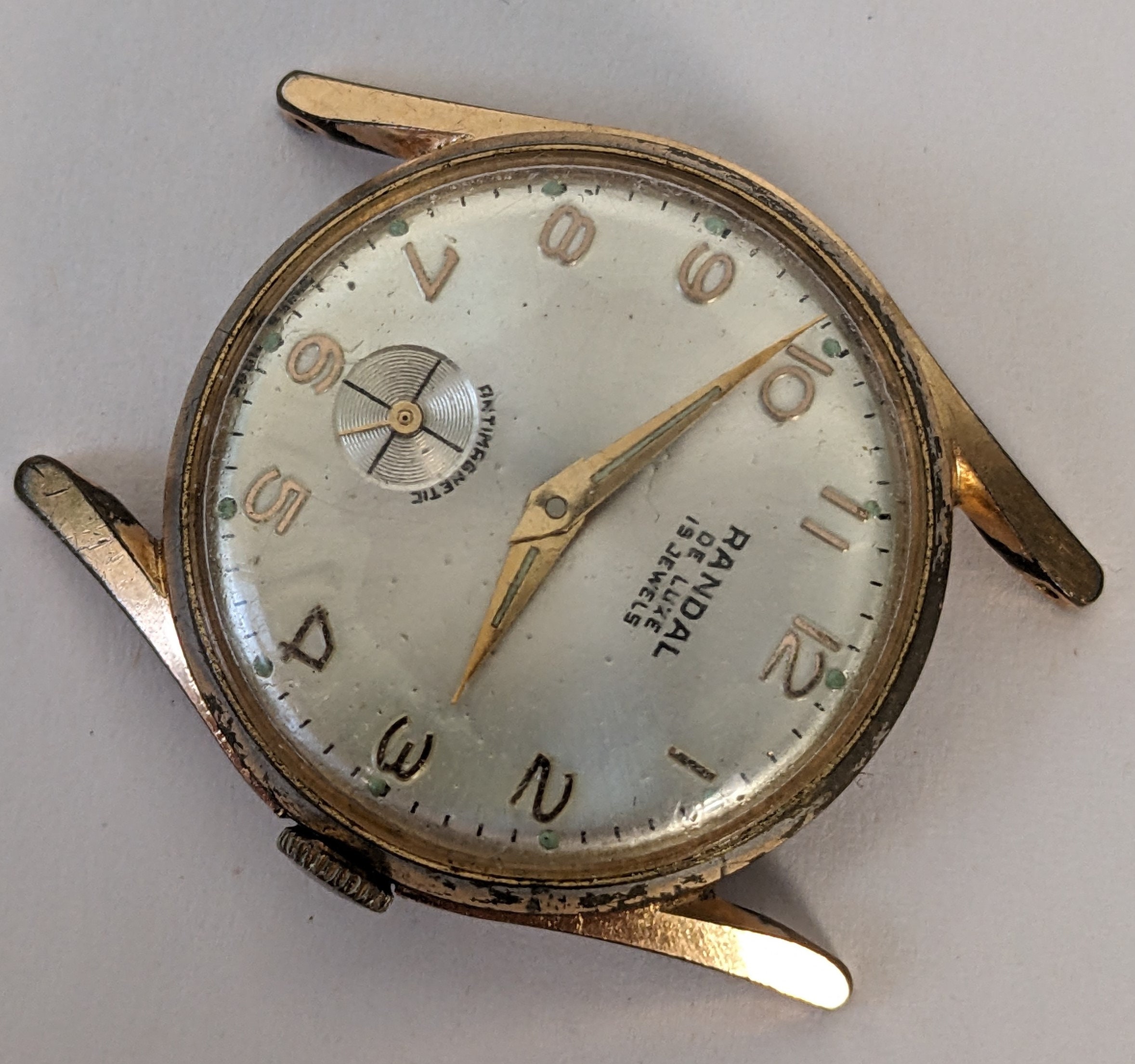 Vintage Le Val （Swiss made） Vintage Swiss Randal De Luxe Watch - 15 Jewels (for Parts