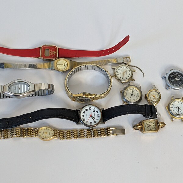 Job Lot of 14 Vintage Assorted Watches Untested For Spares Repairs DC22