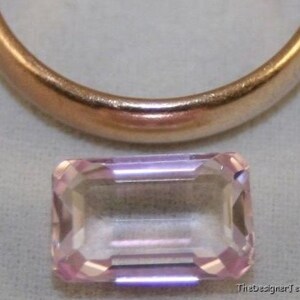 Natural Pink Kunzite Loose Gemstone 6.5x10.5mm Faceted Octagon 3.5ct Ku10o