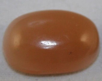 Natural Peach Moonstone Loose Gemstone 11x16mm Oval Gem Cabochon 7.4ct Mu15c