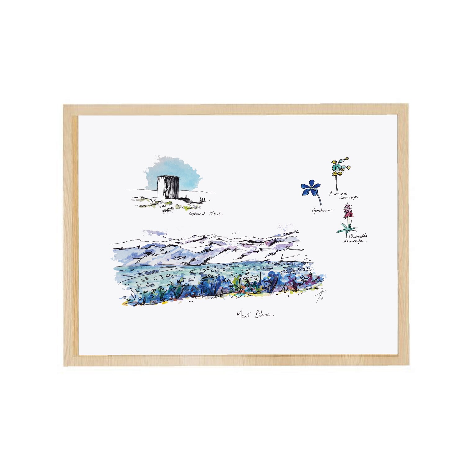 Tirage d'art A4 - Mont Blanc