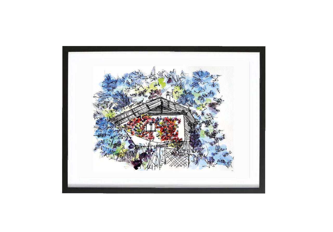 Tirage d'art A4 - Chalet Savoyard