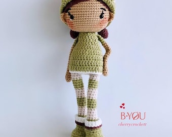 Crochet Pattern Be You Doll , cherrycrochett, PDF. Amigurumi girl. Toy stuffed for kids. The best gift. Yarn lovers. Enjoy crocheting!