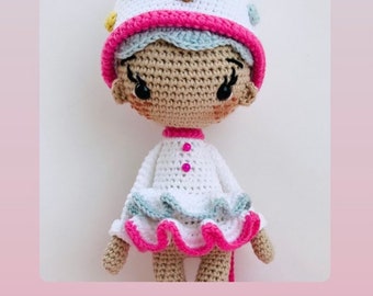 Crochet Doll Pattern, Girl Baby Amigurumi Toy Knitting cherrycrochett PDF