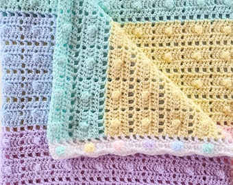 Patrón de manta de bebé a crochet: Manta de bebé de inspiración vintage (patrón PDF)