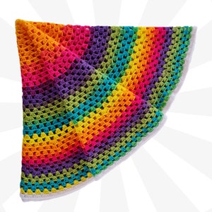 Round Granny Square Baby Blanket, Circular Crochet Afghan, DIY Nursery Decor, Cozy Baby Throw Pattern, Easy Crochet Project
