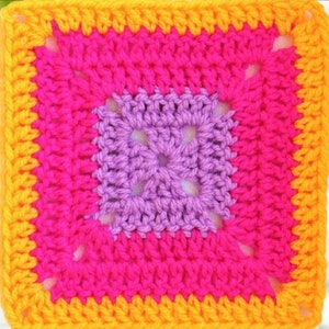 Super Easy Solid Granny Square, Crochet Pattern, DIY Afghan Block, Beginner Friendly Project, Quick and Simple Crochet Craft