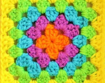Easy Color Changing Granny Square Crochet Pattern (PDF Download)