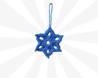 Easy 6 Pointed Star Crochet Ornaments