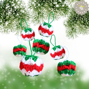 Christmas Crochet Ornaments, DIY Holiday Decor Pattern, Festive Crochet Project, Easy Ornament Craft, Perfect for Tree Decorations