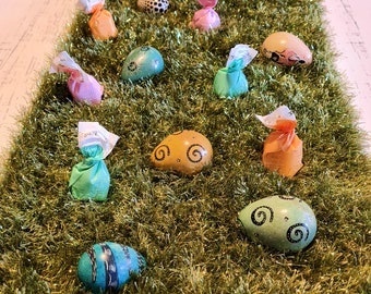 Easy Easter Artificial Grass Table Runner
