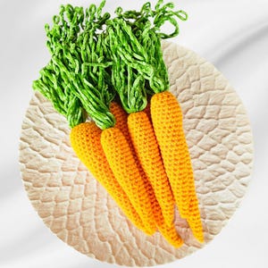 Easy Crochet Carrot Pattern, DIY Spring Decor, Fun Easter Craft, Beginner Friendly Project, Quick and Cute Crochet Vegetable Design