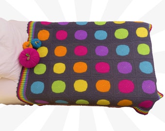 Polka Dot Crochet Blanket Pattern: Beginner Friendly DIY Throw (PDF Pattern)