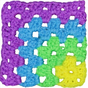 Easy Mitered Granny Square, Crochet Pattern, DIY Afghan Block, Beginner Friendly, Modern Crochet Square, Home Decor Craft