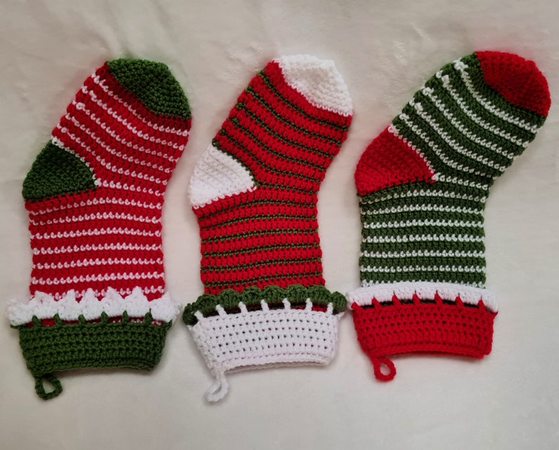 Easy Crochet Christmas Stockings Etsy