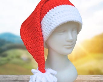 Crochet Santa Hat Pattern, Beginner Friendly, All Sizes (PDF Pattern)
