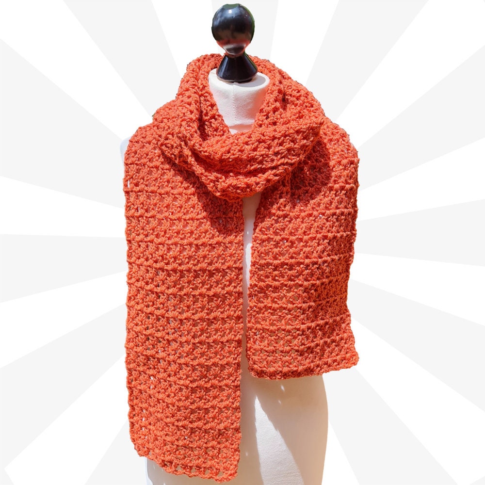 V-Stitch Crochet Scarf Pattern: Beginner Friendly DIY (PDF Pattern)