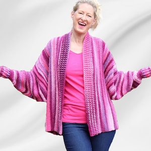 Tammy Sweater Crochet Pattern, DIY Fashionable Cardigan, Easy Beginner Crochet, Cozy Handmade Sweater, Easy for Beginners