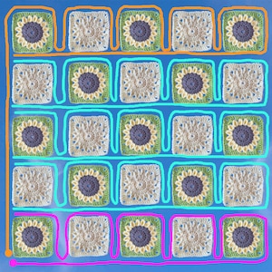 Continuous Join Granny Square Blanket, Step by Step Crochet Pattern, DIY Join As You Go Afghan, Easy Blanket Tutorial, Cozy Throw Craft