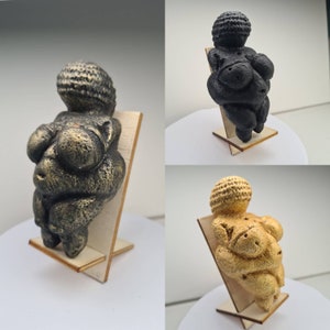 3 pcs SET Venus of Willendorf, Handcrafted Sandstone Figurine - Authentic Museum-Quality Replica of Prehistoric Art - Unique Handmade Design