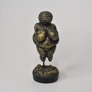 Venus of Willendorf, bronziert, Handcrafted Sandstone Figurine , Authentic Museum-Quality Replica of Prehistoric Art, Unique Handmade Design