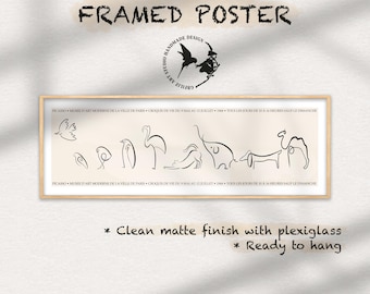 PICASSO, IKEA OLUNDA, 5 Animal Prints, Framed Artwork