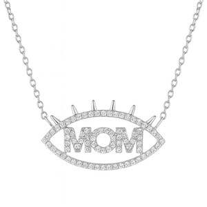 Collar de ojo con la inscripción mamá