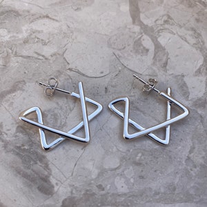 Magen David earrings 3D