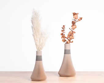 Holzvase für Trockenblumen – Geschenk – minimalistische Dekoration