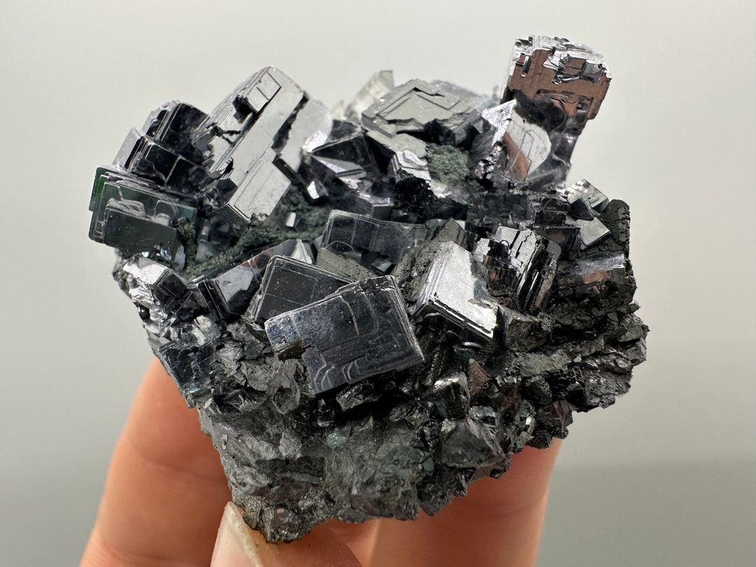 Stunning Shiny Galena Rare Morphology Galena Whit Sphalerite Natural