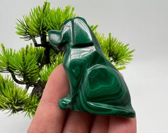 マラカイトの象の置物：ヴィンテージ天然石アートオブジェ - Etsy 日本