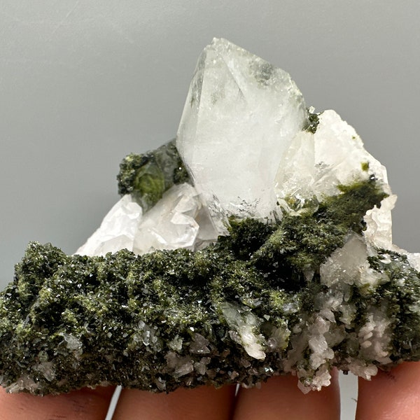 Rainbow Epidote with Quartz, Hakkari Turkey Mineral Specimen